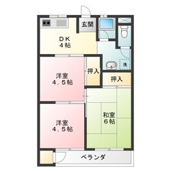 寺内マンション２の物件間取画像